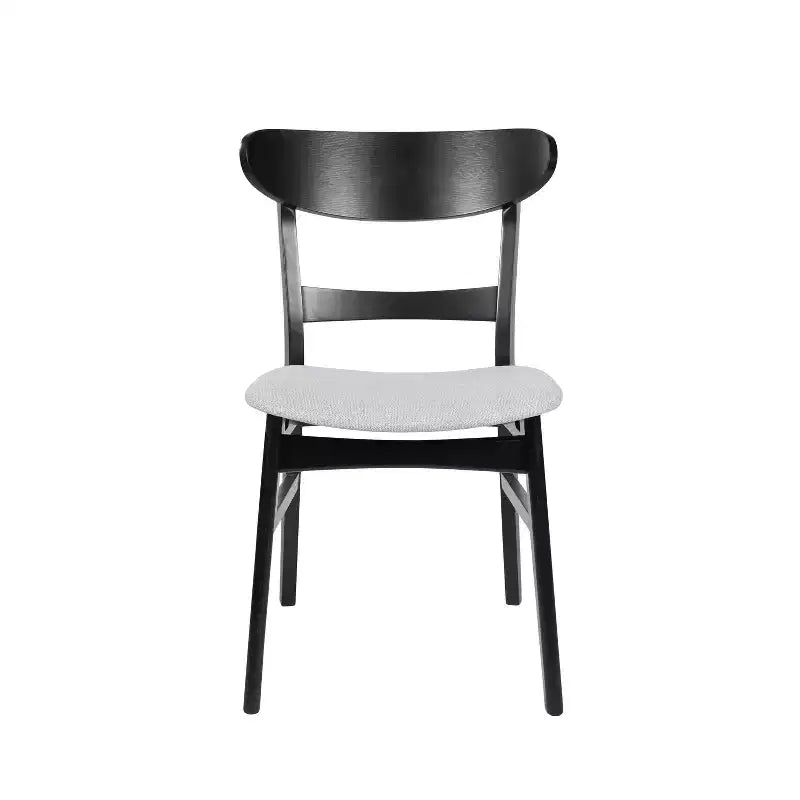 Ensemble de salle à manger 5 pièces Jinna Mid-Century Modern Christopher Knight Home en hévéa avec chaises rembourrées