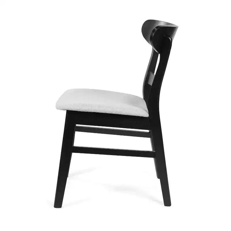 Ensemble de salle à manger 5 pièces Jinna Mid-Century Modern Christopher Knight Home en hévéa avec chaises rembourrées