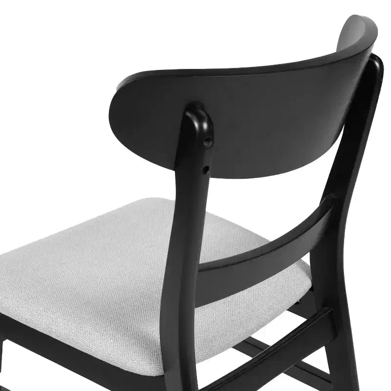 Ensemble de salle à manger 5 pièces Jinna Mid-Century Modern Christopher Knight Home en hévéa avec chaises rembourrées