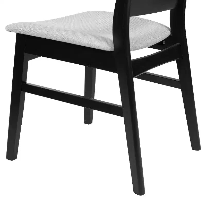 Ensemble de salle à manger 5 pièces Jinna Mid-Century Modern Christopher Knight Home en hévéa avec chaises rembourrées