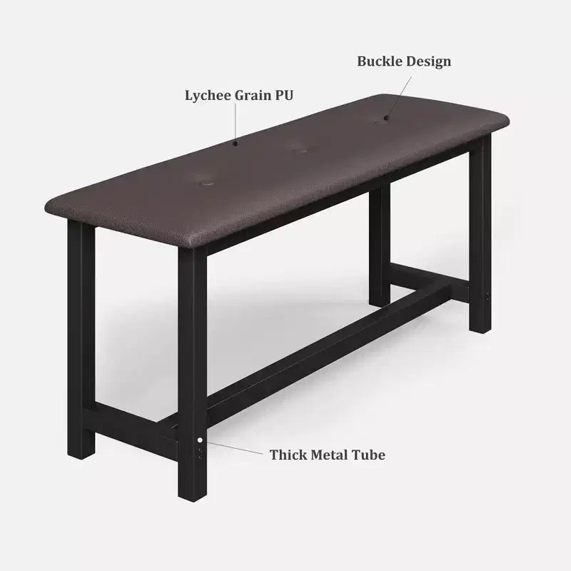 Ensemble table de salle à manger pour 4, table de salle à manger avec tiroirs de rangement et casier à vin, ensemble table de salle à manger de cuisine avec bancs rembourrés pour salle à manger - Gris