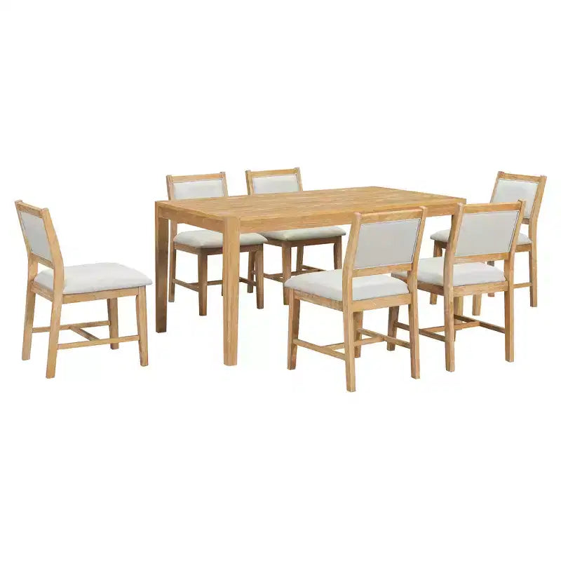 Ensemble de salle à manger rétro 7 pièces Merax pour 6 personnes