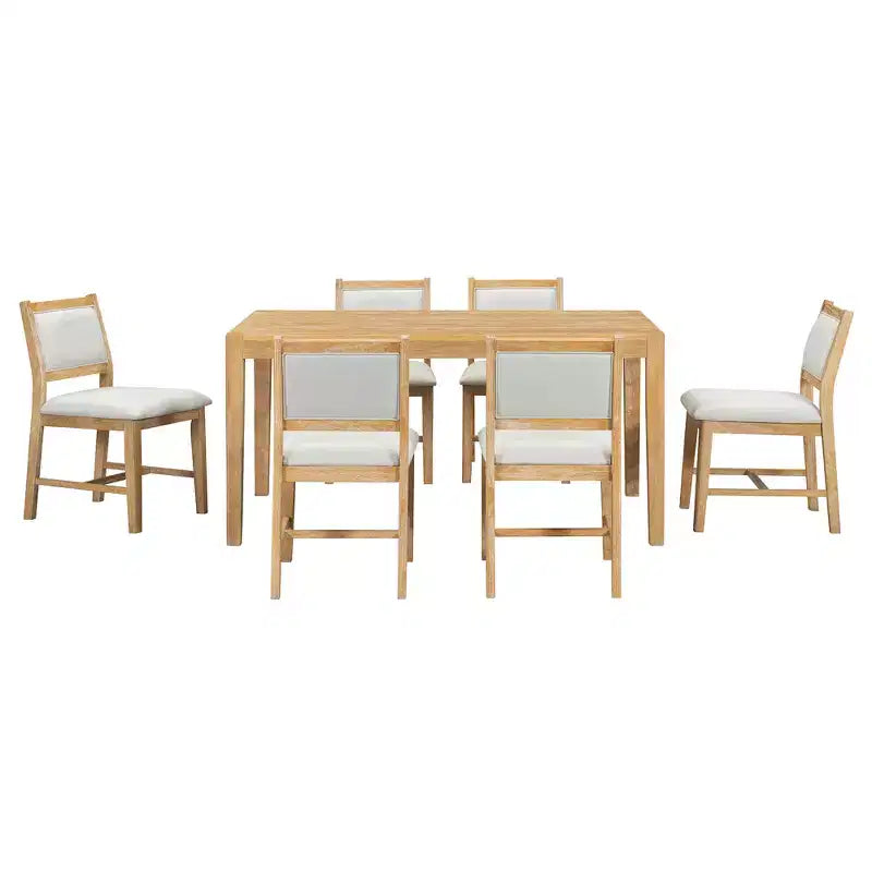 Ensemble de salle à manger rétro 7 pièces Merax pour 6 personnes