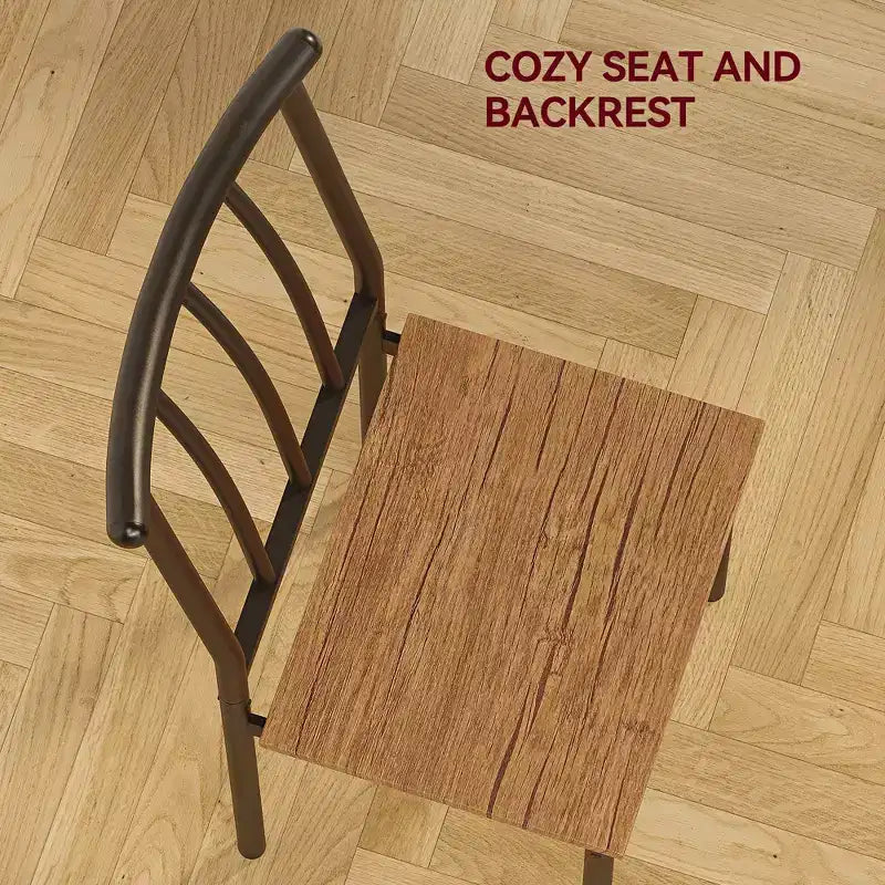 Ensemble table à manger pour 2 personnes, table de cuisine carrée avec 2 tabourets et étagère de rangement, table de petit-déjeuner en bois pour petit espace de salon