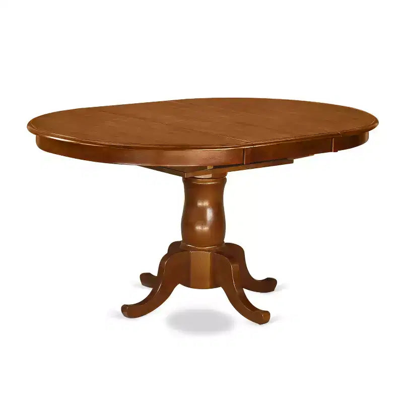 Ensemble de salle à manger HomeStock Belmont - Table de salle à manger ovale avec rallonge et chaises, marron selle
