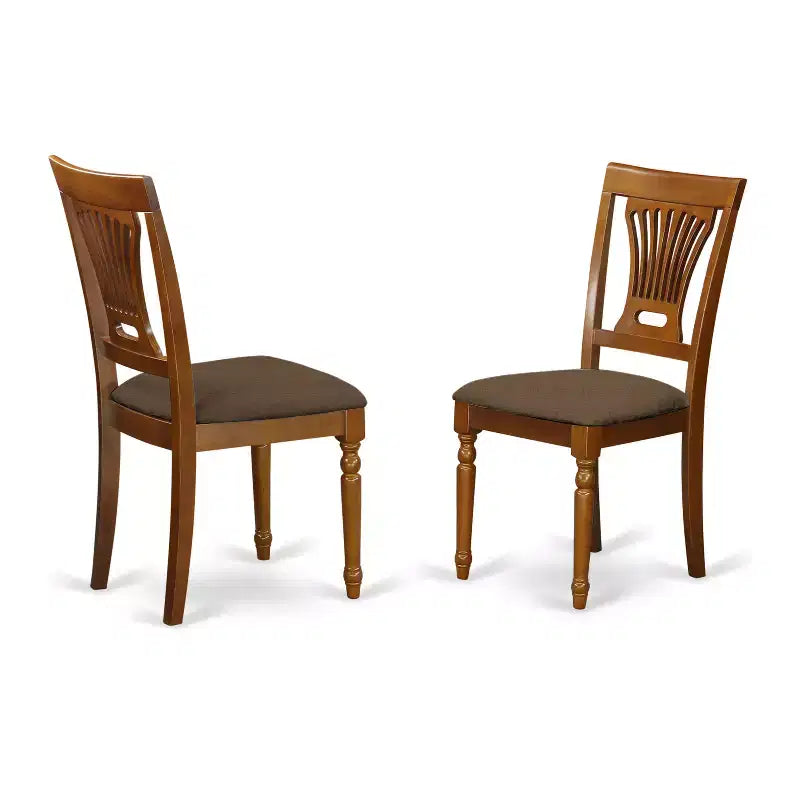 Ensemble de salle à manger HomeStock Belmont Portland avec table à rallonge de 45 cm et chaises de cuisine, marron selle