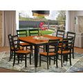 HomeStock Belmont Dining Room Set-Square Dining Table With Leaf And 8 Dining Chairs