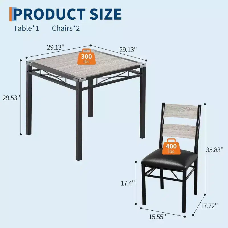 Ensemble Table et Chaises de Salle à Manger, Ensemble Table de Salle à Manger avec Protection d'Angle, Table de Cuisine et Chaises en Bois avec Chaises Rembourrées pour Cuisine, Appartement