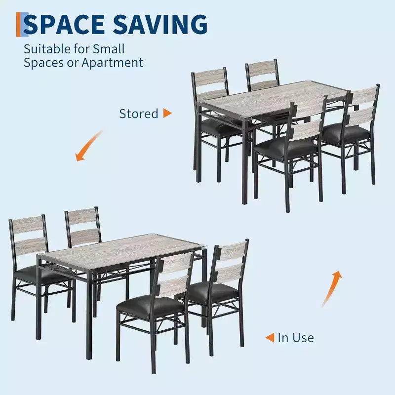 Ensemble Table et Chaises de Salle à Manger, Ensemble Table de Salle à Manger avec Protection d'Angle, Table de Cuisine et Chaises en Bois avec Chaises Rembourrées pour Cuisine, Appartement