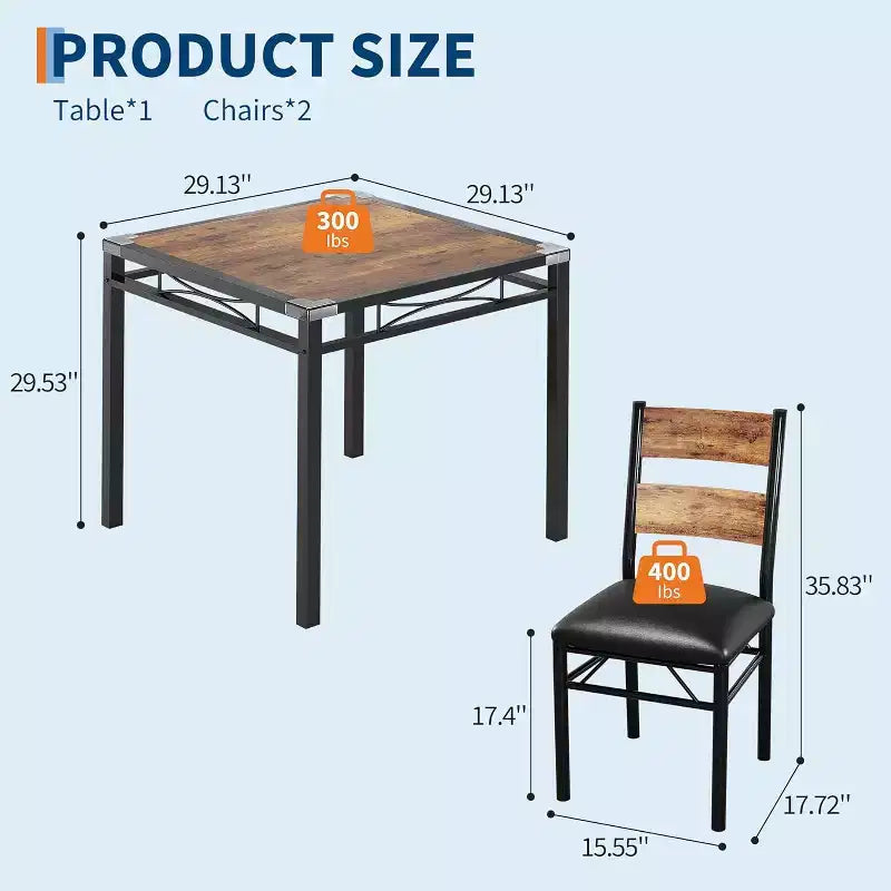 Ensemble Table et Chaises de Salle à Manger, Ensemble Table de Salle à Manger avec Protection d'Angle, Table de Cuisine et Chaises en Bois avec Chaises Rembourrées pour Cuisine, Appartement