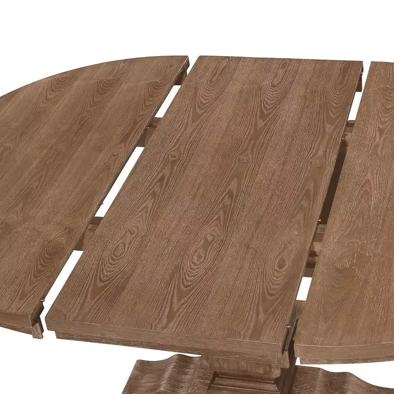 Ensemble de salle à manger GDFStudio Ladieu 5 pièces en bois et tissu rustique
