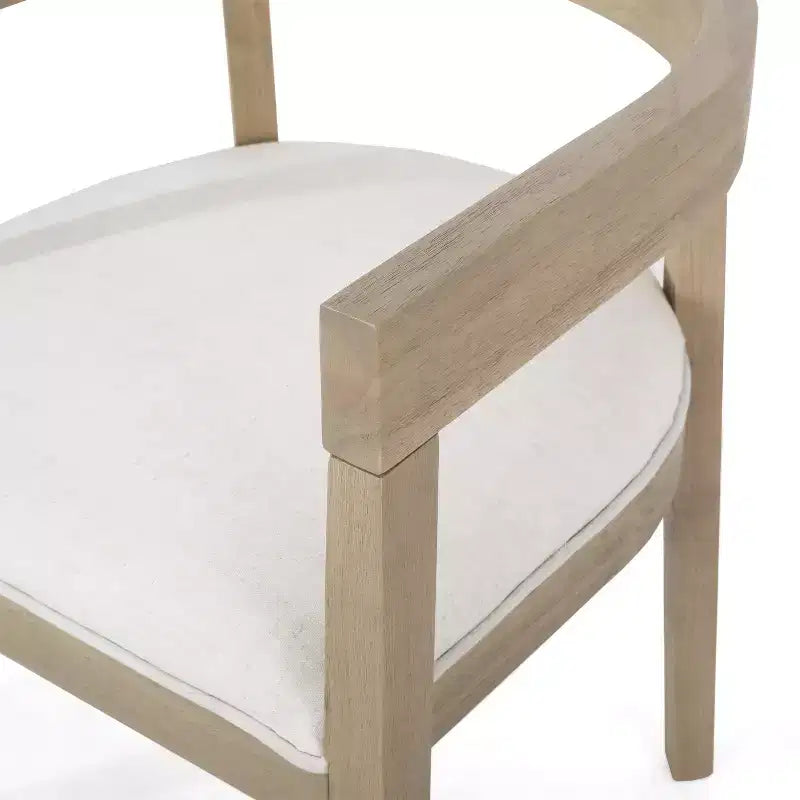 Ensemble de salle à manger GDFStudio Ladieu 5 pièces en bois et tissu rustique