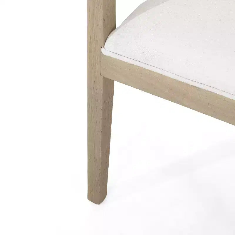 Ensemble de salle à manger GDFStudio Ladieu 5 pièces en bois et tissu rustique
