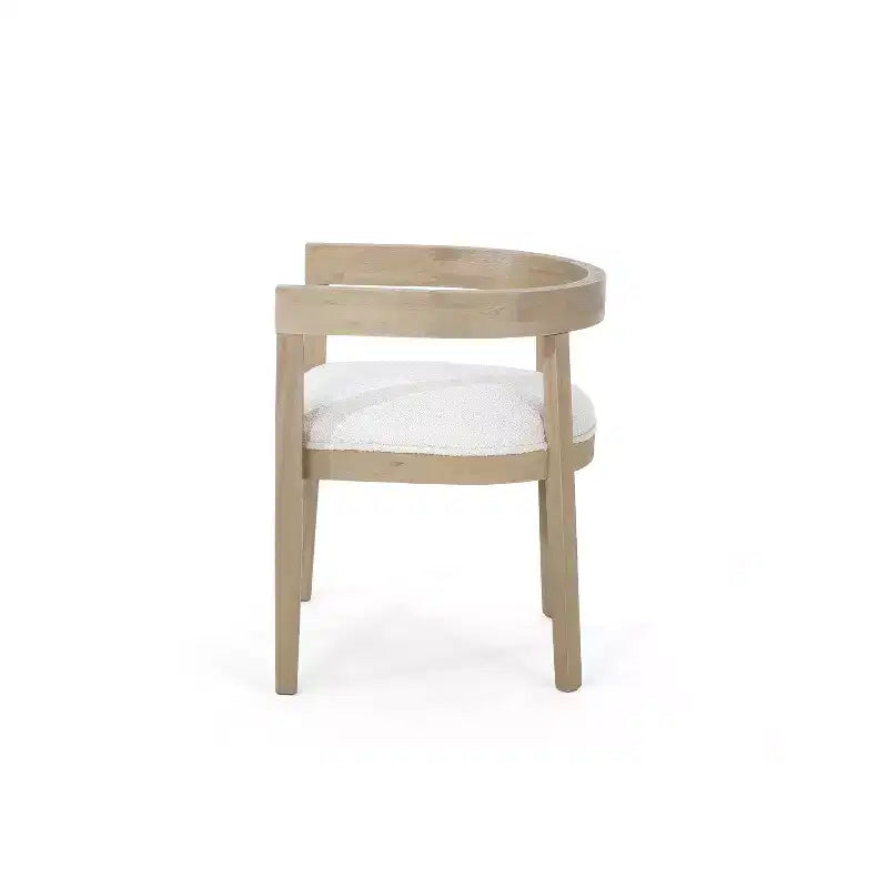 Ensemble de salle à manger GDFStudio Ladieu 5 pièces en bois et tissu rustique