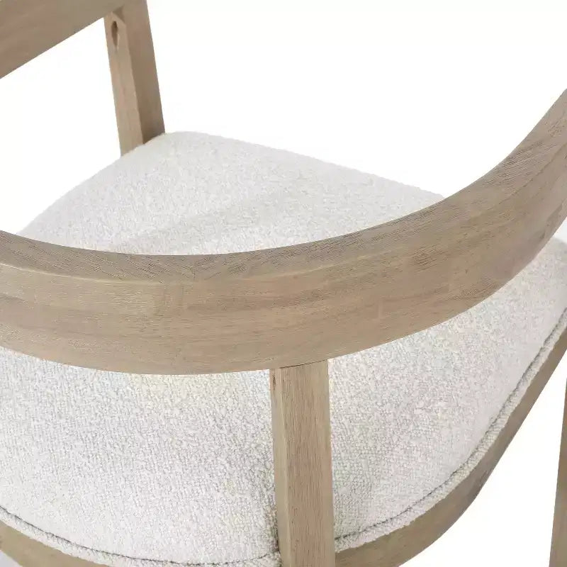 Ensemble de salle à manger GDFStudio Ladieu 5 pièces en bois et tissu rustique