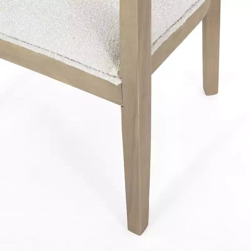 Ensemble de salle à manger GDFStudio Ladieu 5 pièces en bois et tissu rustique
