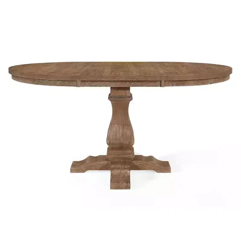 Ensemble de salle à manger GDFStudio Ladieu 5 pièces en bois et tissu rustique