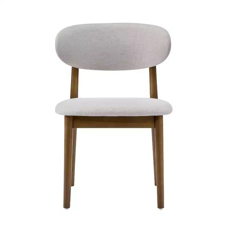 Ensemble de salle à manger capitonné en bois d'hévéa, 5 pièces, style milieu de siècle, Christopher Knight Home Volgrun