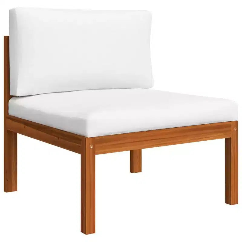 vidaXL Salon de jardin 8 pièces - Bois d'acacia massif avec coussins crème - Résistant aux intempéries, facile à nettoyer - Idéal pour le jardin, le patio et le salon