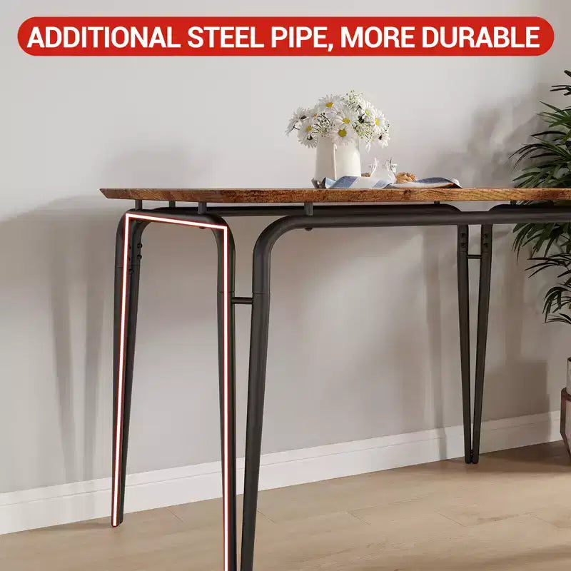 Table de salle à manger pour 4, petit ensemble table et chaises pour 4, ensemble dinette carré avec 4 chaises, ensembles de 5 pièces pour cuisine et salle à manger pour petit espace, appartement