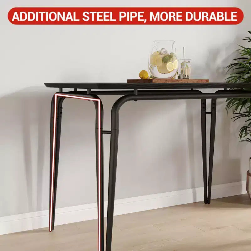 Table de salle à manger pour 4, petit ensemble table et chaises pour 4, ensemble dinette carré avec 4 chaises, ensembles de 5 pièces pour cuisine et salle à manger pour petit espace, appartement
