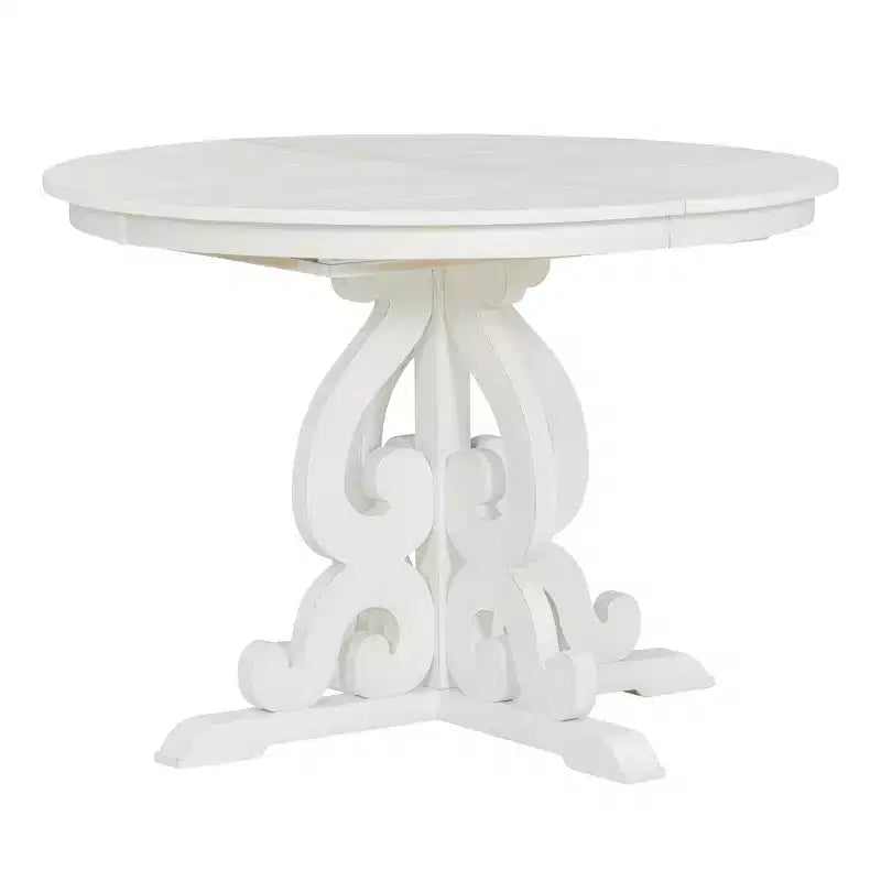 Ensemble de salle à manger rétro 5 pièces avec table extensible et 4 chaises rembourrées, rallonge de 40 cm, idéal pour la cuisine et la salle à manger