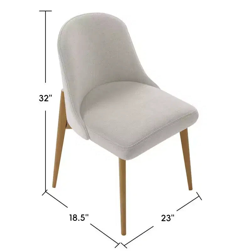 Ensemble table à manger ronde moderne PexFix 60 avec 8 chaises rembourrées Plateau en bois texturé naturel Base piédestal plissée Sièges beiges pour cuisine et salle à manger