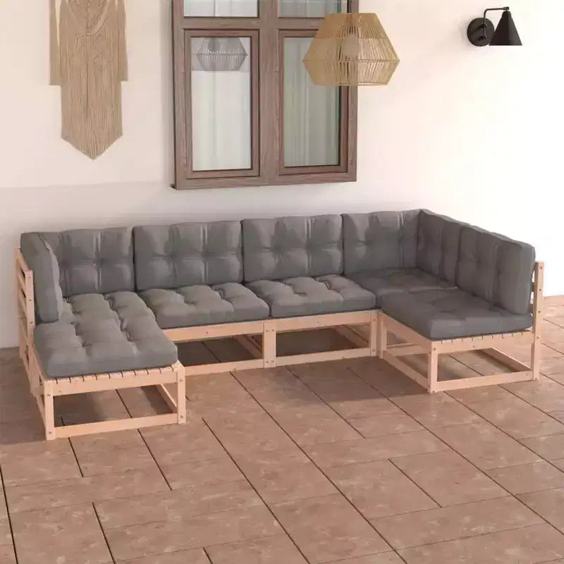 vidaXL Salon de jardin modulaire en pin massif moyenne taille