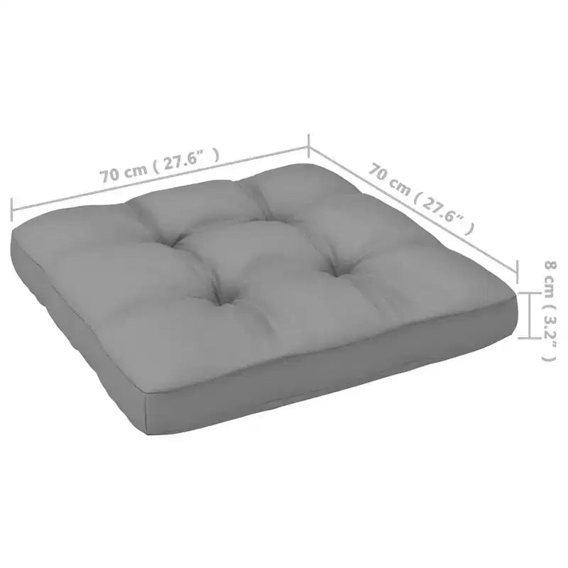 vidaXL Salon de jardin 7 pcs Extérieur Canapé sectionnel Bois de pin massif - Naturel avec coussin