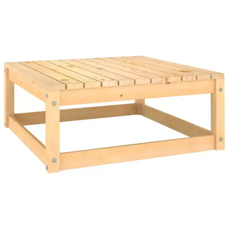 vidaXL Salon de jardin 7 pcs avec coussins Bois de pin massif - Naturel, coussin inclus