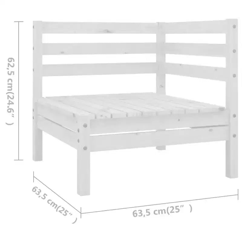 vidaXL Salon de jardin – 10 pièces en pin massif, design palette blanc rustique, résistant aux intempéries, idéal pour l l'intérieur et l'extérieur