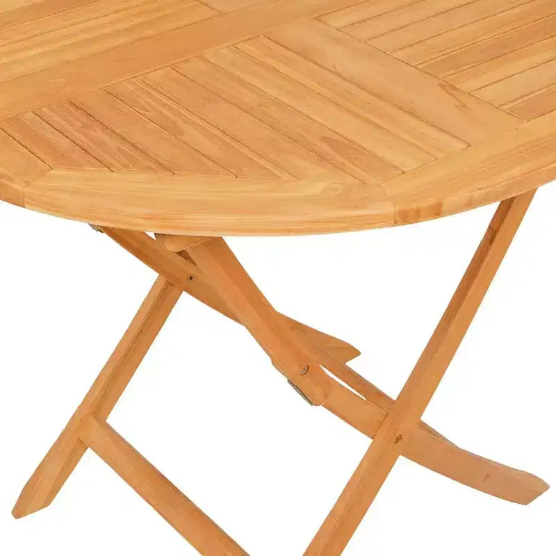 vidaXL Salon de jardin en teck massif pliable de taille moyenne