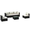 vidaXL Garden Lounge Set Black