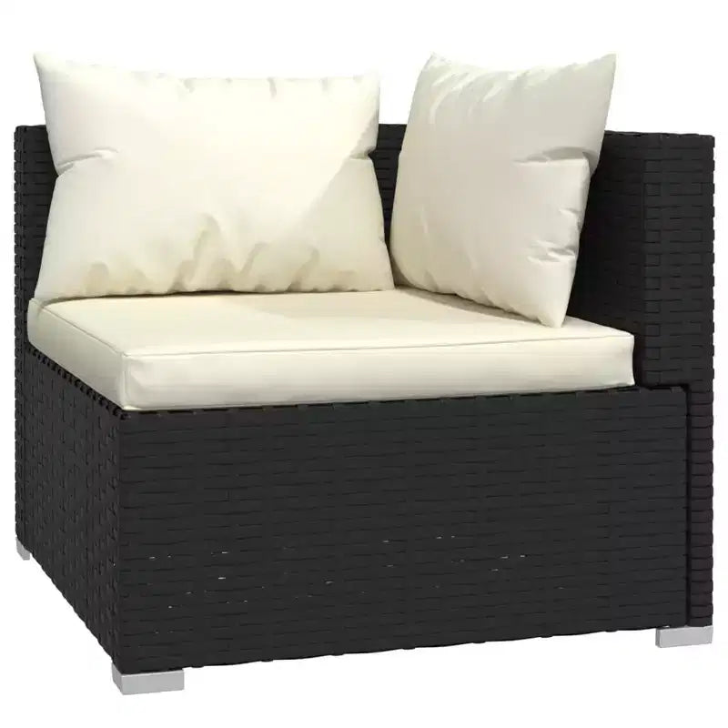 vidaXL Salon de jardin noir