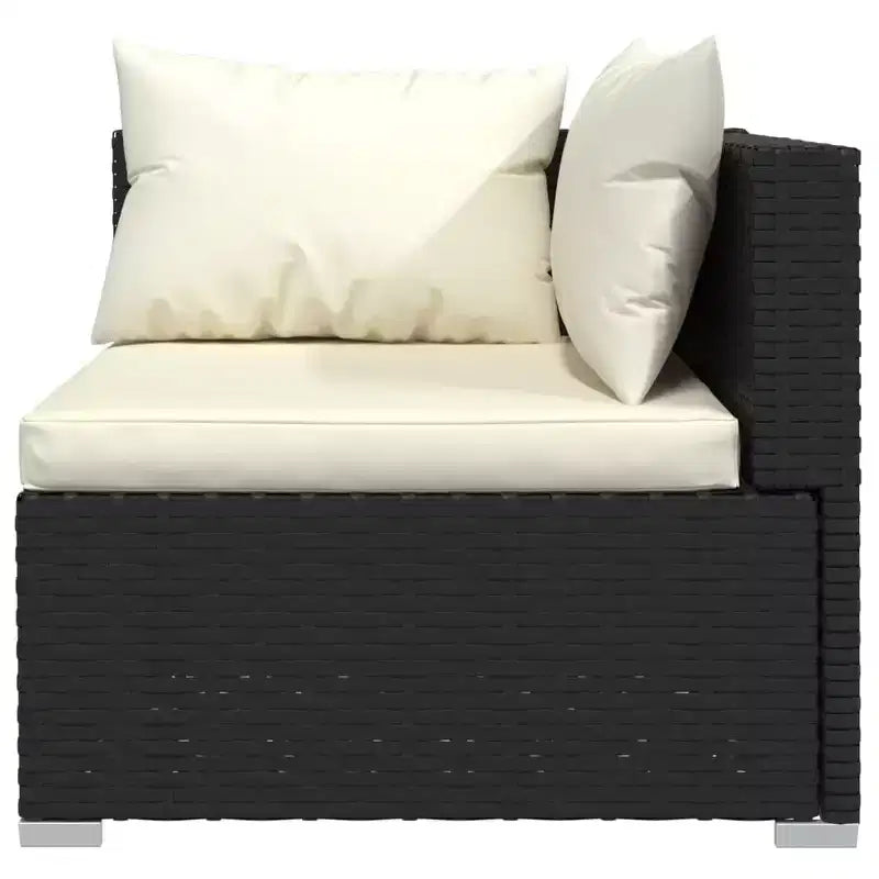 vidaXL Salon de jardin noir