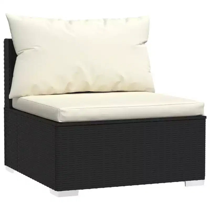 vidaXL Salon de jardin noir