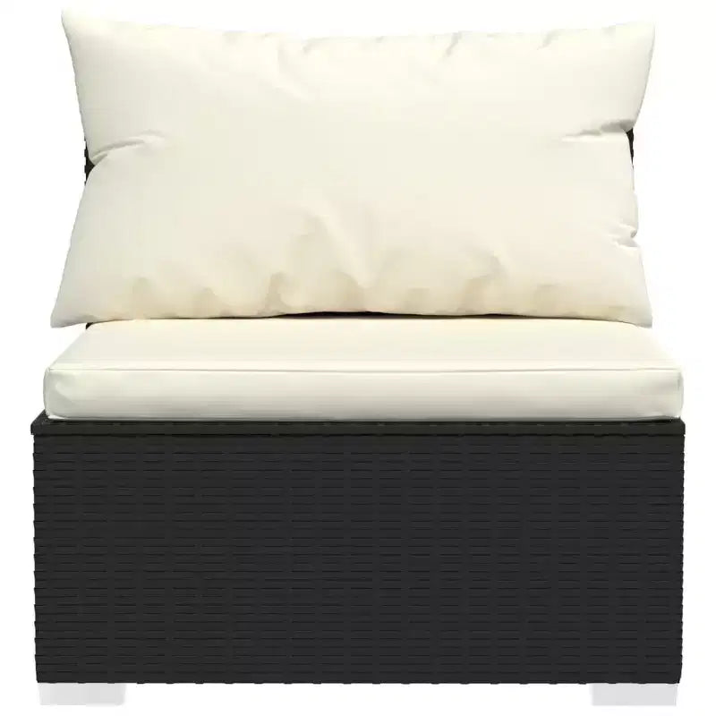 vidaXL Salon de jardin noir