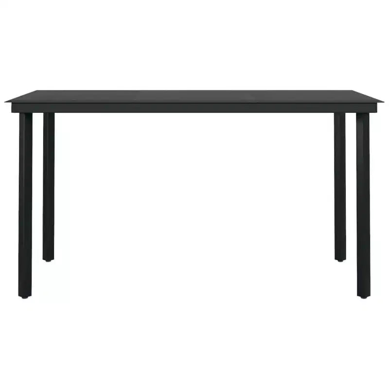 vidaXL Ensemble de salle à manger de jardin - Noir 55,1 Longueur de la table 6 articles