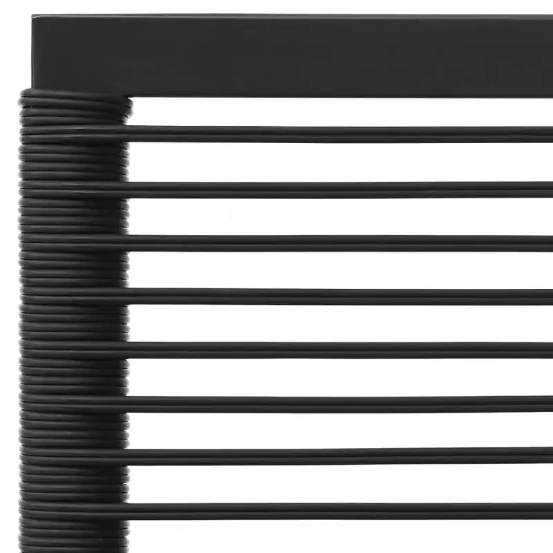 vidaXL Salon de jardin 9 pièces en résine tressée noir et gris