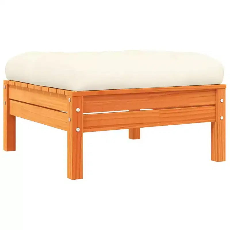 vidaXL Ensemble de canapés de jardin Marron cire Bois de pin massif Grand modulaire