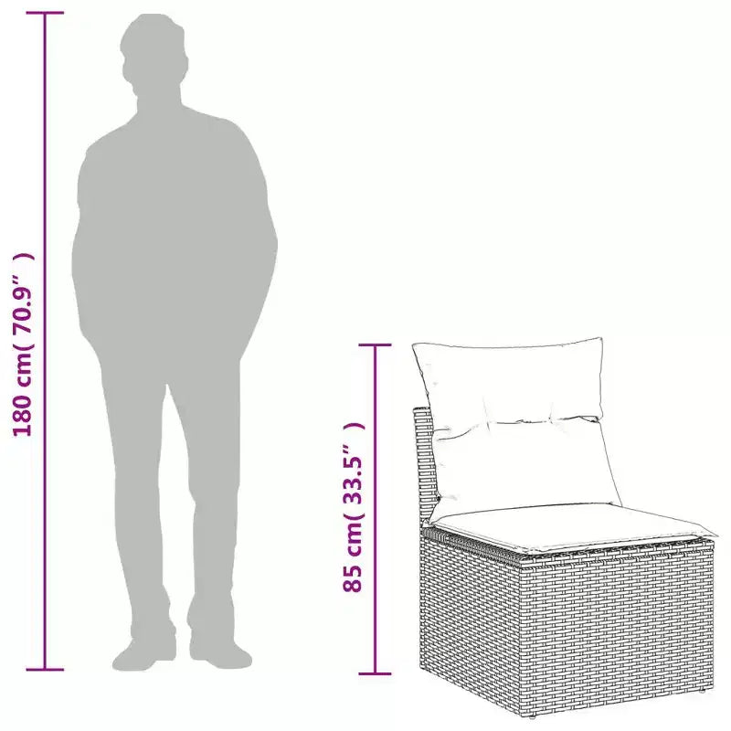 vidaXL Ensemble de canapés de jardin 5 pcs avec coussins Noir Résine tressée - Noir et bleu Sans table