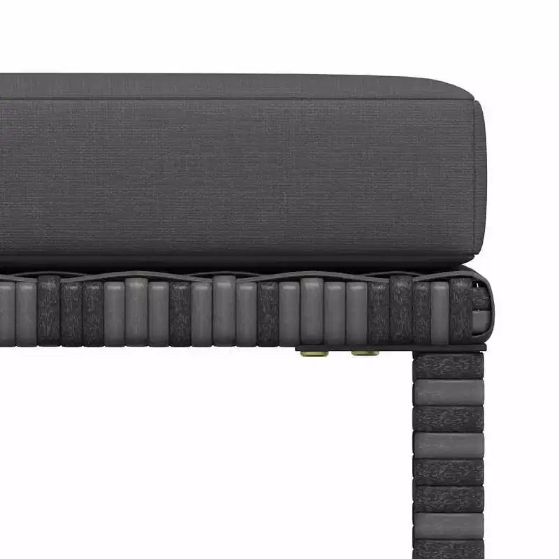 vidaXL Salon de jardin 4 pièces avec coussins - Mobilier d'extérieur en résine tressée résistante aux intempéries - Gris/Anthracite - Facile à nettoyer et à entretenir