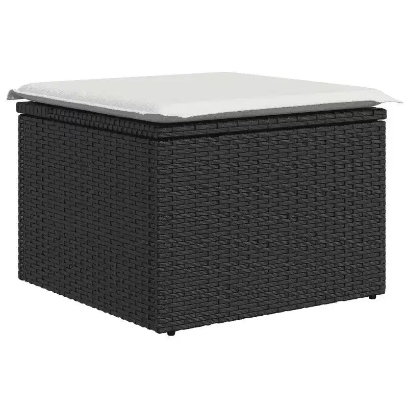 vidaXL Ensemble de canapés de jardin 5 pièces avec coussins - Noir et crème