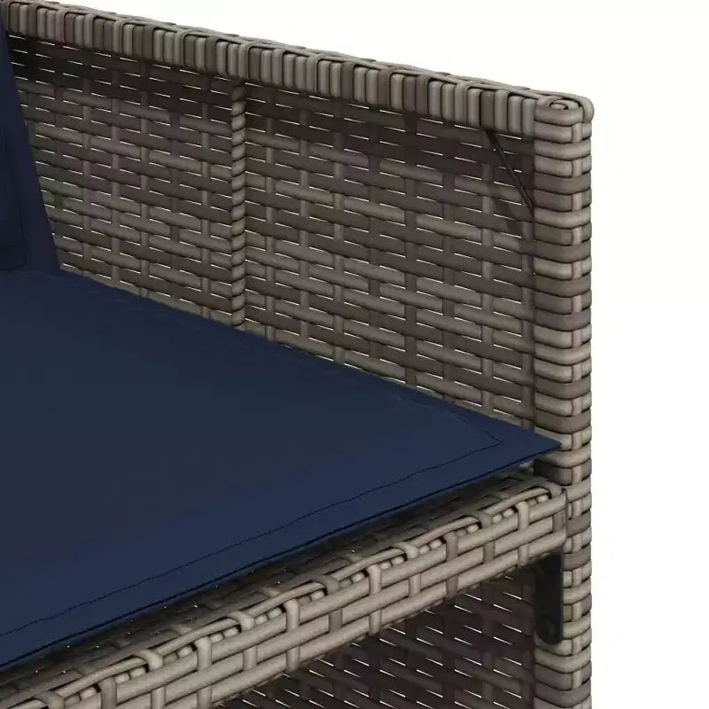 vidaXL Salon de jardin 17 pièces avec coussins en résine tressée gris