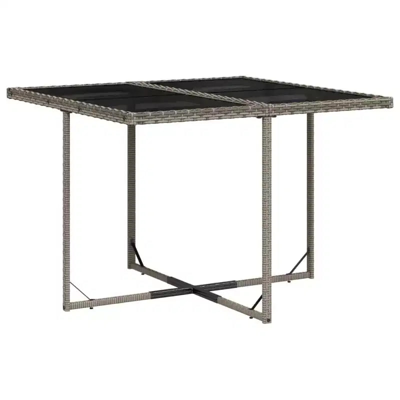 vidaXL Salon de jardin 10 pcs pliable en résine tressée gris
