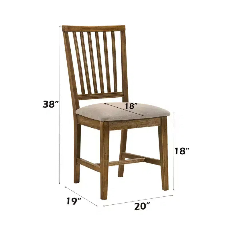 GDFStudio Sandra Ensemble de Salle à Manger Moderne 5 Pièces avec Table en Bois Vieilli et 4 Chaises Rembourrées