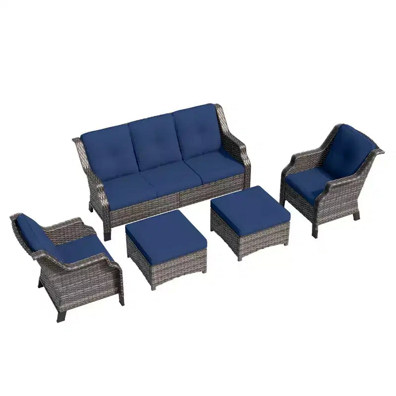 Ensemble de conversation d'extérieur modulaire UPTIOT 5 pièces pour terrasse