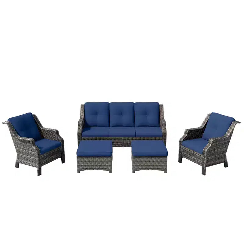 Ensemble de conversation d'extérieur modulaire UPTIOT 5 pièces pour terrasse