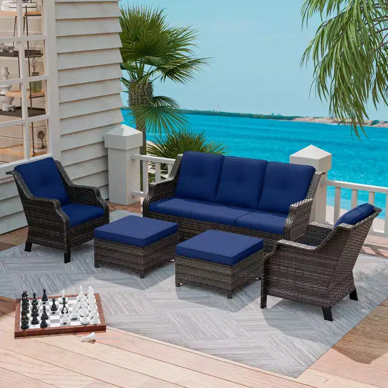 Ensemble de conversation d'extérieur modulaire UPTIOT 5 pièces pour terrasse