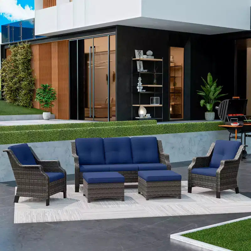 Ensemble de conversation d'extérieur modulaire UPTIOT 5 pièces pour terrasse